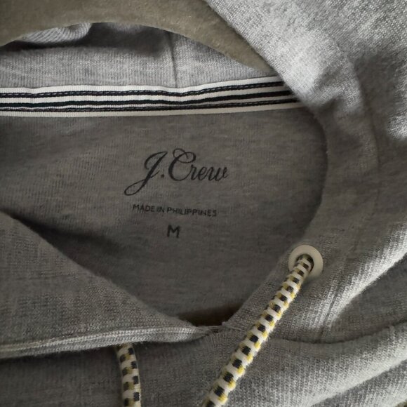 J. Crew | NWOT Cropped Hooded Pullover Sweatshirt in Gray Size Medium - Picture 6 of 9